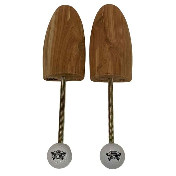 Unbranded Other - Golf Ball Shoe Tree Pair Shaper Stretcher Wooden Cedar Adjustable Men Women Gift